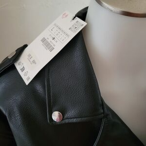 Zara Women's Black Motorcycle Dress